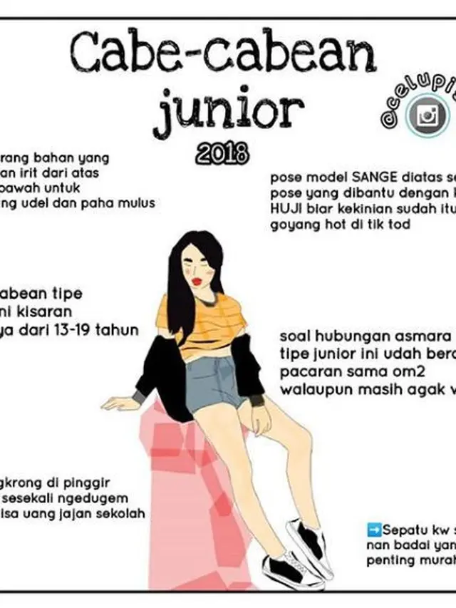 cewek zaman now (foto: Instagram/@komikyon)