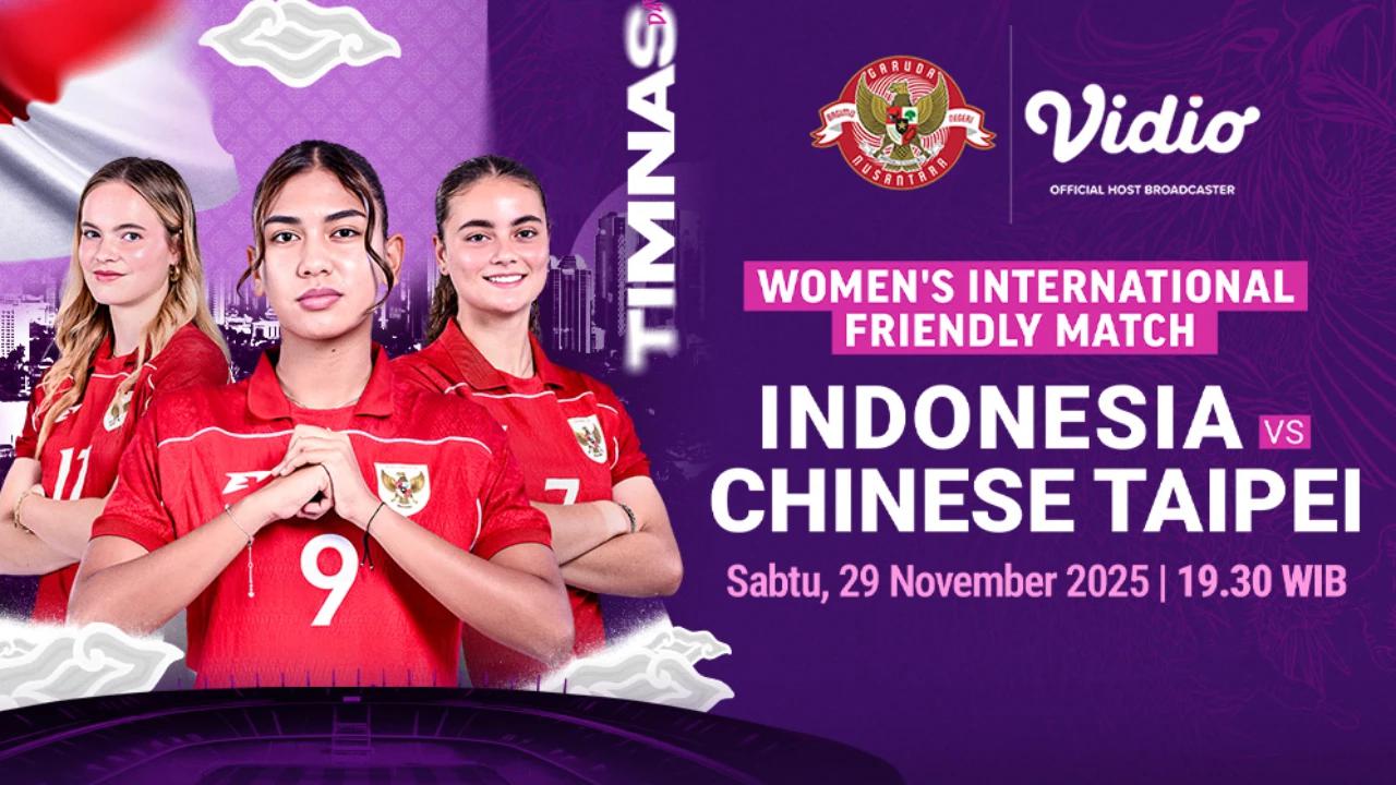 Saksikan dan Nonton Timnas Indonesia Putri vs Chinese Taipei, FIFA Women’s Match Day Tayang di Vidio