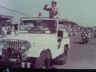 Jeep CJ7 sempat menjadi armada Satuan Lalu Lintas (Satlantas). (Source: Instagram/@_denniee)