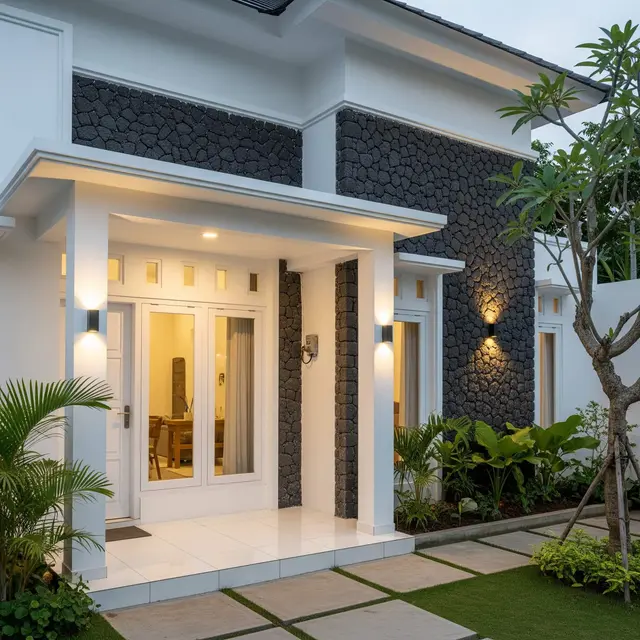 Kombinasi Warna Cat Rumah Minimalis yang Cocok dengan Batu Alam