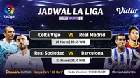 Pertandingan Liga Spanyol pekan ke-28 dapat disaksikan melalui platform streaming Vidio. (Dok. Vidio)