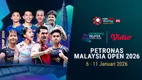 Simak Jadwal Live Streaming Petronas Malaysia Open 2026, Tayang Eksklusif di Vidio
