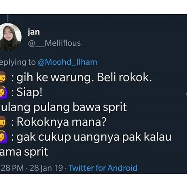momen kocak warganet ke warung (foto: @_Melliflous)