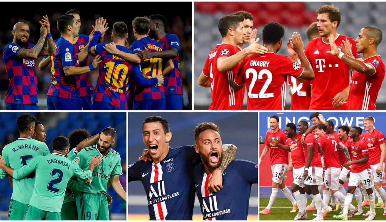 Foto Daftar Klub Paling Tajir Di Dunia Tahun 2020 Barcelona Gusur Real Madrid Dunia Bola Com
