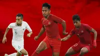 Timnas Indonesia - Evan Dimas, Andik Vermansah, Osvaldo Haay (Bola.com/Adreanus Titus)