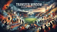 Ilustrasi transfer window, bursa transfer, bursa transfer pemain liga-liga Eropa. (Foto by AI)