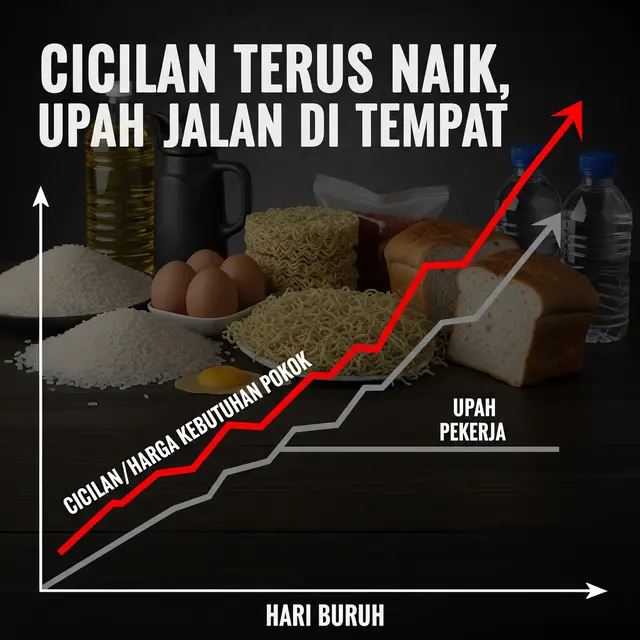 Contoh Poster Hari Buruh (Image by Gemini AI)