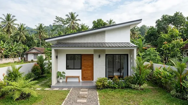 Rumah Minimalis dengan Atap Miring