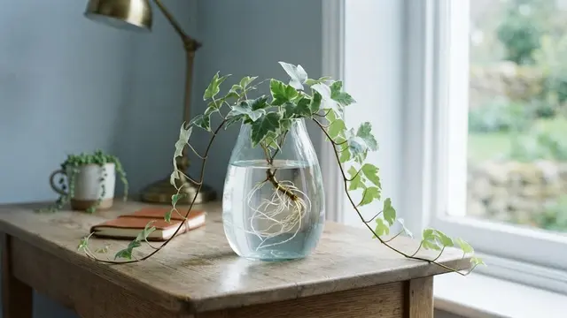 English Ivy (Daun Ivy) dengan Media Air.