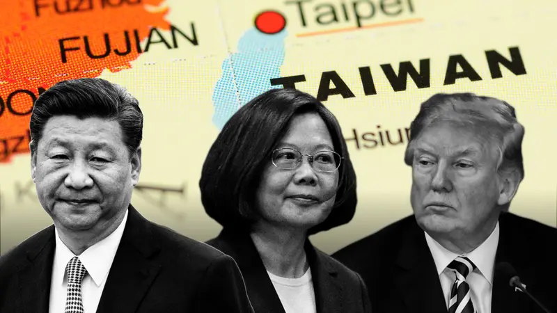 Ilustrasi hubungan China, Taiwan, dan Amerika Serikat (AFP Photo)