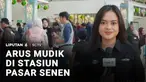 Selain di terminal, calon penumpang juga memadati stasiun, untuk mudik lebih awal.