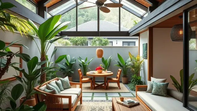 rumah tropical-japandi (ilustrasi by qwen.ai)