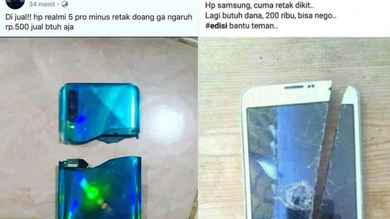 6 Status Facebook Jual HP Kondisi Rusak Parah Ini Bikin Geregetan