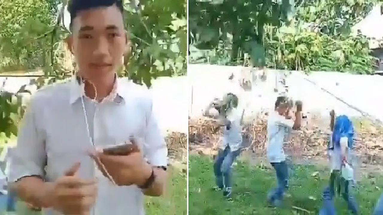 video parodi puting beliung viral