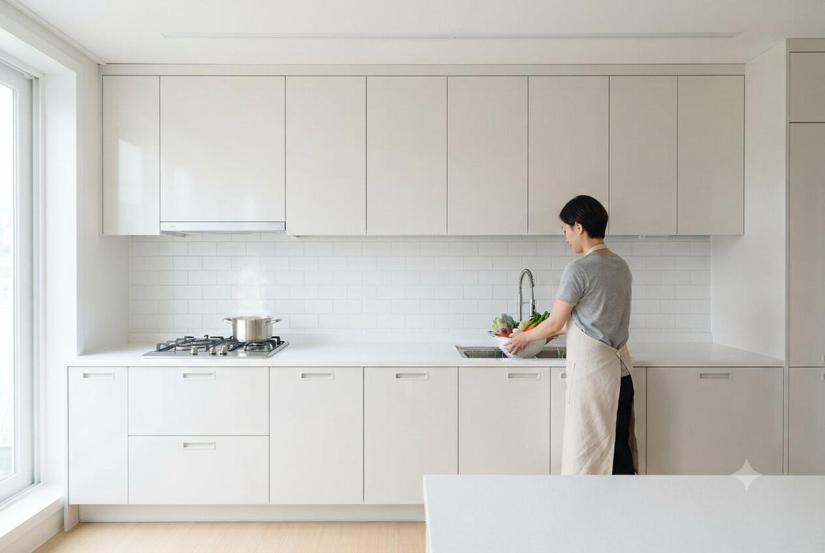 Model Dapur yang Tetap Bersih Meski Sering Terkena Cipratan Air