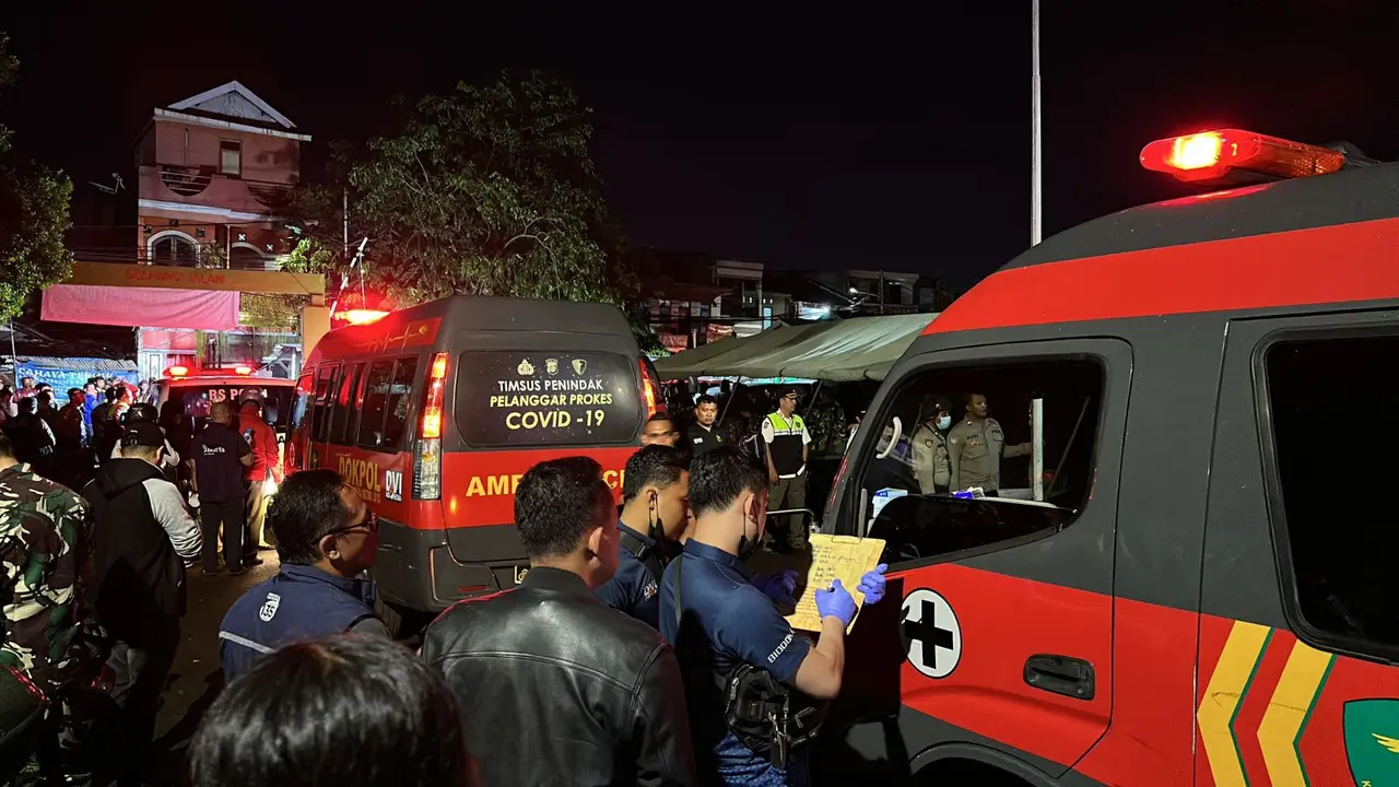 Seluruh korban meninggal dunia dalam insiden kebakaran Depo Pertamina Plumpang dibawa ke Rumah Sakit Bhayangkara Polri Kramat Jati, Jakarta Timur