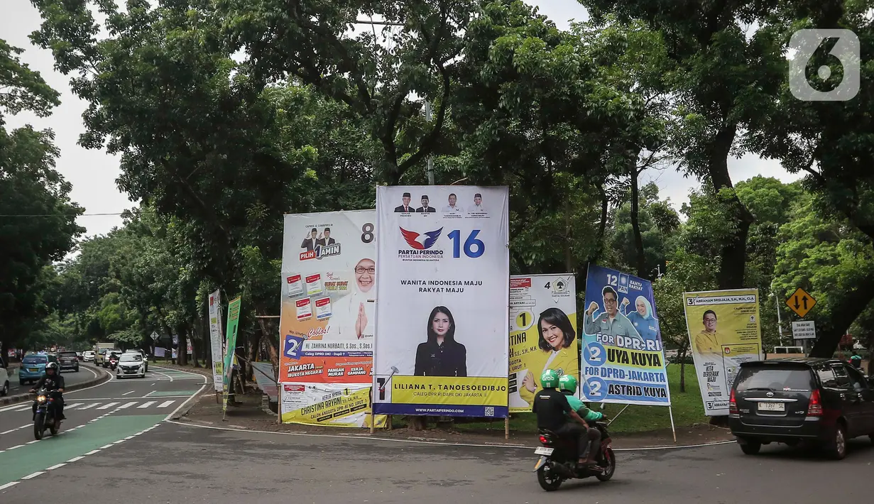 Selain itu, Komisi Pemilihan Umum (KPU) sudah mengatur pemasangan APK jelang Pemilu 2024. (Liputan6.com/Angga Yuniar)