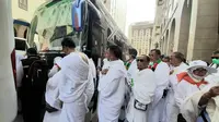 Jemaah haji Indonesia di Madinah. Foto: Darmawan/MCH