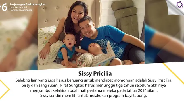 [Bintang] Perjuangan Zaskia Sungkar dan 5 Artis untuk Dapatkan Momongan