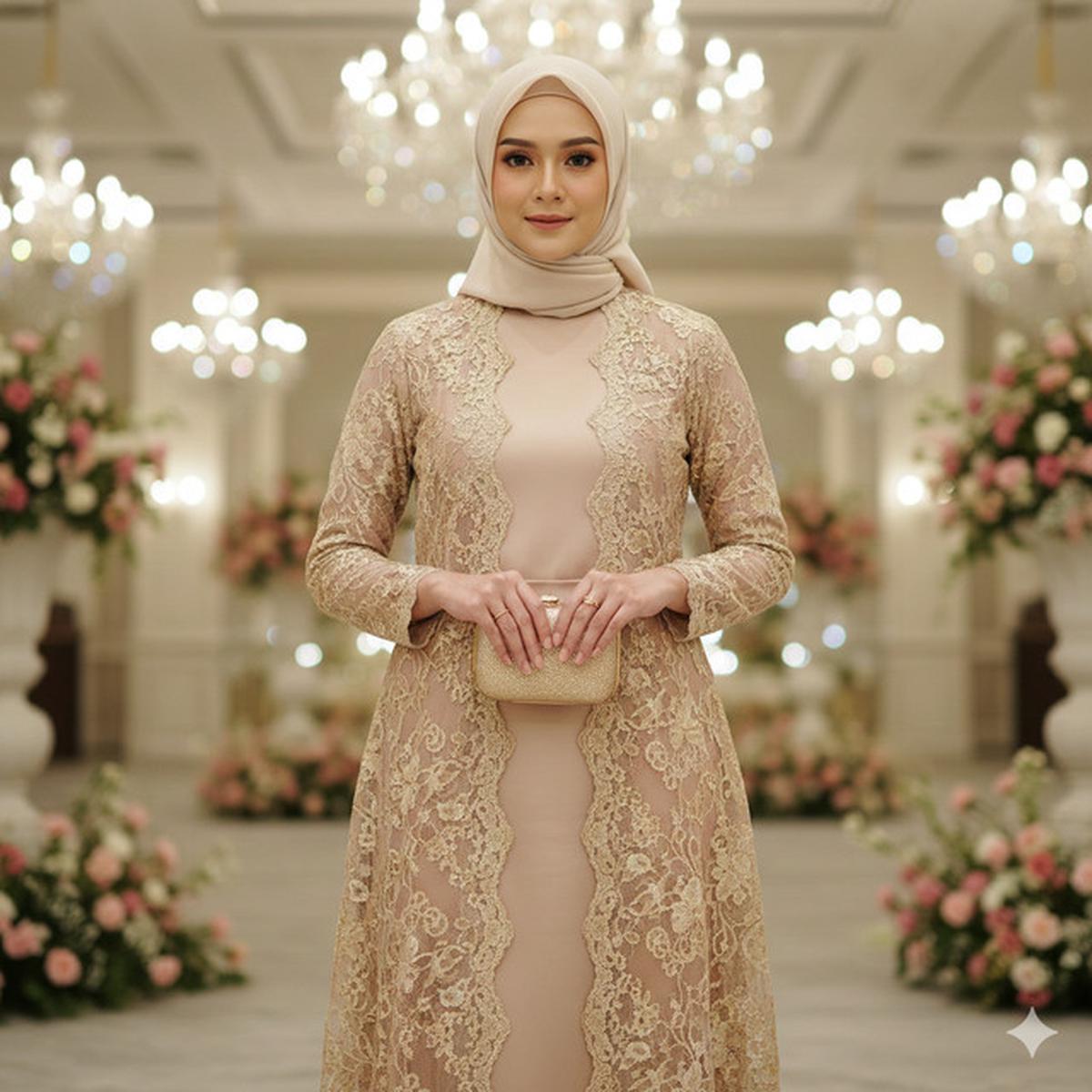 7 Model Gamis Brokat Copotan dengan Tampilan Fleksibel, Cocok untuk Acara Resmi hingga Santai
