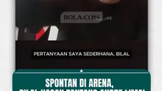 Aksi penuh percaya diri ditunjukkan Bilal Hasan seusai mengunci kemenangan di arena. Dalam wawancara spontan di dalam oktagon, Bilal langsung menantang petarung tak terkalahkan asal Brasil, Andre Lima, yang membuat persaingan di divisi mereka semakin...