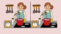 Teka-teki cari perbedaan perempuan memasak. (Dok: Jagranjosh.com)