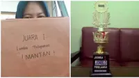 Potret Juara 1 Perlombaan Kategori Percintaan Kocak. (Sumber: Instagram/situs.humor dan 1cak.com)