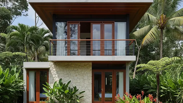 Rumah Tropis Modern dengan Ventilasi Sehat