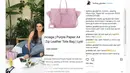 Masih dengan warna pink, koleksi tas Bella bermerek Balenciaga ini kalau dilihat di situs via lyst.com, harganya mencapai $1835 atau 24,458,307 IDR.  (Instagram/_irishbella_)