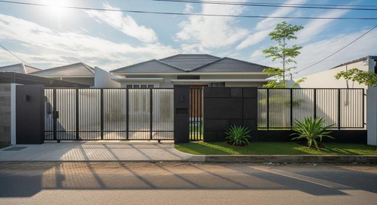 8 Model Pagar Besi Kombinasi Polikarbonat untuk Rumah Minimalis dengan Budget Terjangkau