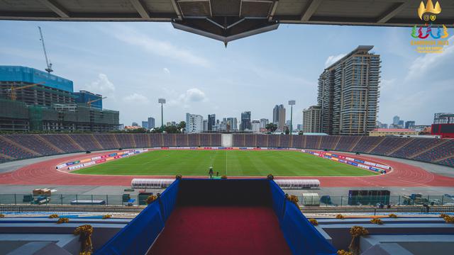 Olympic Stadium, Phnom Penh, Kamboja, yang menjadi venue Grup A SEA Games 2023 sekaligus kandang Timnas Indonesia U-22.