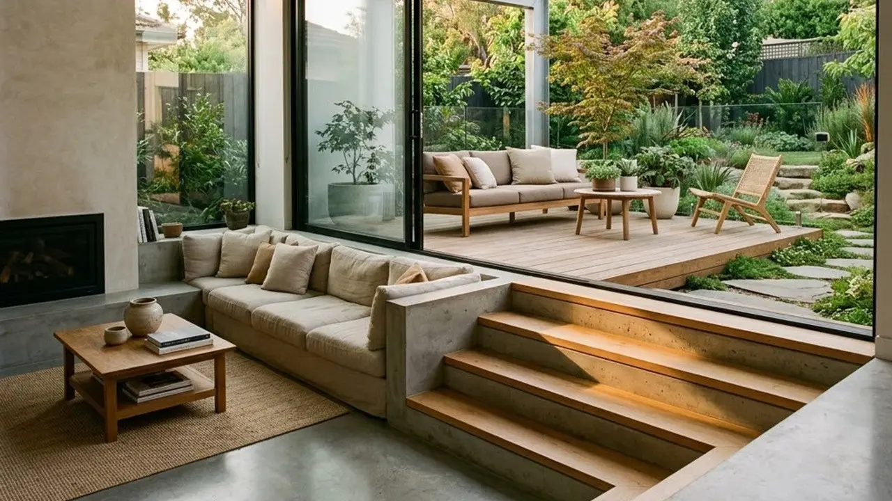 Desain Rumah Minimalis 1 Lantai dengan Area Semi Tingkat