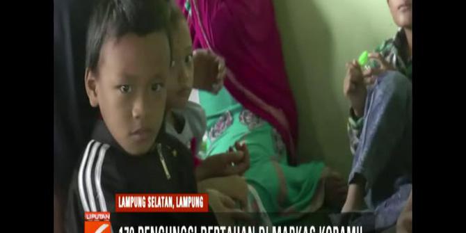 Ratusan Korban Tsunami di Lampung Selatan Mengungsi di Kantor Koramil