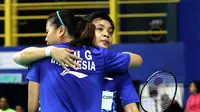 Pasangan Greysia Polii/Apriyani Rahayu menyumbangkan poin saat tim putri Indonesia menumbangkan India 3-1 pada perempat final Kejuaraan Bulutangkis Asia Beregu 2018, Jumat (9/2/2018). (PBSI)