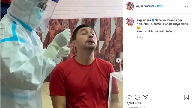 Anjasmara Buktikan Diri Rutin Cek Swab Sebelum Jalani Syuting