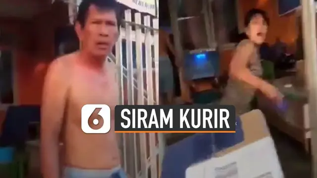 Kembali terjadi aksi customer marah-marah dan siram air ke kurir paket.