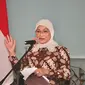 Menteri Ketenagakerjaan Ida Fauziyah saat 'sosialisasi pencegahan/penanganan dan seksual  penanggulangan Tuberkolosis (TB) di tempat kerja' di Djarum Oasis Kretek Factory, Kudus, Jawa Tengah, Rabu (31/5)/Istimewa.