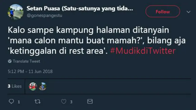 Kalau kamu nggak bisa mudik ke kampung halaman, mungkin 'mudik di Twitter' bisa jadi obat rindu.