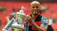 Vincent Kompany memutuskan untuk hengkang dari Manchester City, setelah kontraknya berakhir pada 30 Juni 2019. (AFP/Daniel Leal-Olivas)