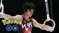 Tagihan telepon pesenam Jepang Kohei Uchimura membengkak karena main Pokemon Go. (USA Today)