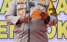 Kapolres Rohul Ajak Masyarakat Tertib Berlalu Lintas Wujudkan Pemilu Aman dan Damai