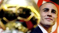 Fabio Cannavaro dinobatkan sebagai peraih penghargaan Ballon d'Or dengan nilai transfer terendah. Ia sukses meraih gelar Liga Italia musim 2005/06 bersama Juventus dan trofi Piala Dunia 2006 bersama Timnas Italia saat nilai pasarnya masih mencapai 13 juta euro. (AFP/Franck Fife)