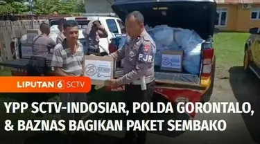 Yayasan Pundi Amal Peduli Kasih SCTV-Indosiar menyerahkan bantuan sembako bekerjasama dengan Polda Gorontalo. Penyerahan sembako ini bertepatan dengan rangkaian Ulang Tahun Bhayangkara ke-78.