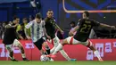 Bermain di markas sendiri, La Albicelestes menang tipis 1-0. (JUAN MABROMATA/AFP)