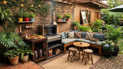 7 Desain Area Barbeque Mini di Sudut Halaman Rumah, Hemat Tempat tapi Tetap Nyaman