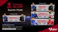 Live streaming perempat final Piala FA dapat disaksikan melalui platform Vidio. (Dok. Vidio)