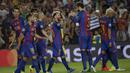 Barcelona harus puas berada pada peringkat kelima klasemen sementara La Liga Spanyol 2016-2017 dengan poin enam hinggal pekan ke-3.  (AP/Emilio Morenatti)