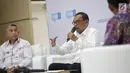 Sekjen Departemen perdagangan Karyanto Suprih memberi penjelasan saat menjadi pembicara dalam diskusi di Jakarta, Senin (13/5). Diskusi tersebut bertemakan 'Pengendalian bahan pangan'. (Liputan6.com/Faizal Fanani)