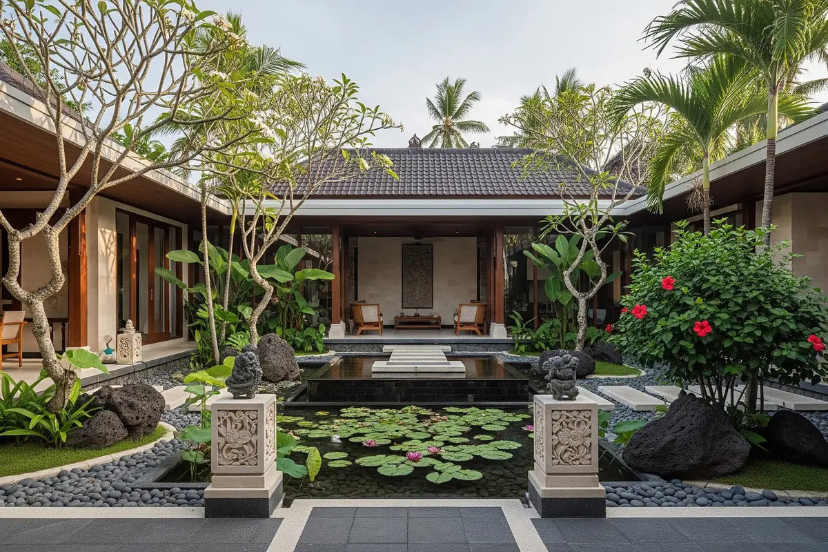 Model Courtyard Khas Bali Modern