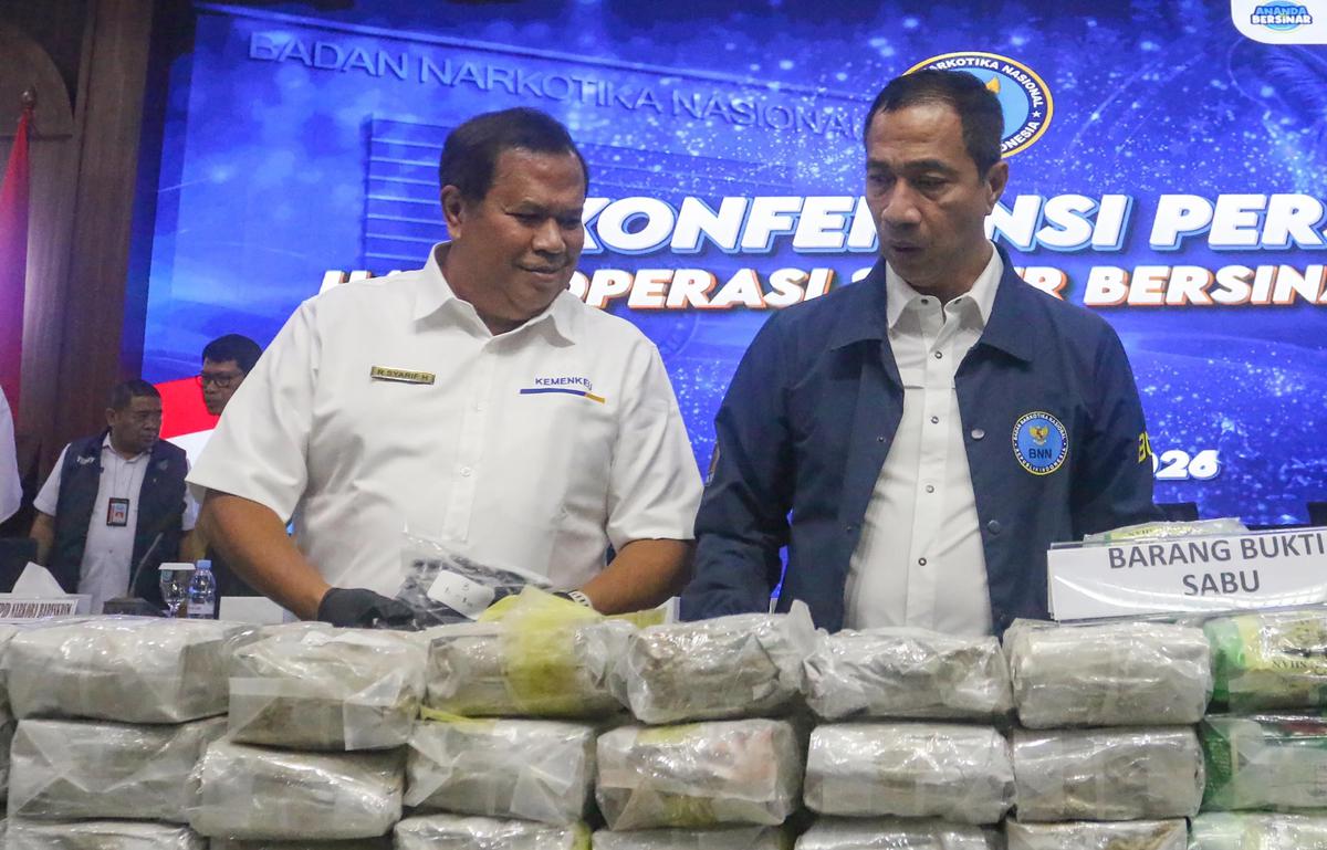 FOTO: Operasi Saber Bersinar Ungkap 715 Kasus Narkotika